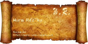 Wurm Réka névjegykártya